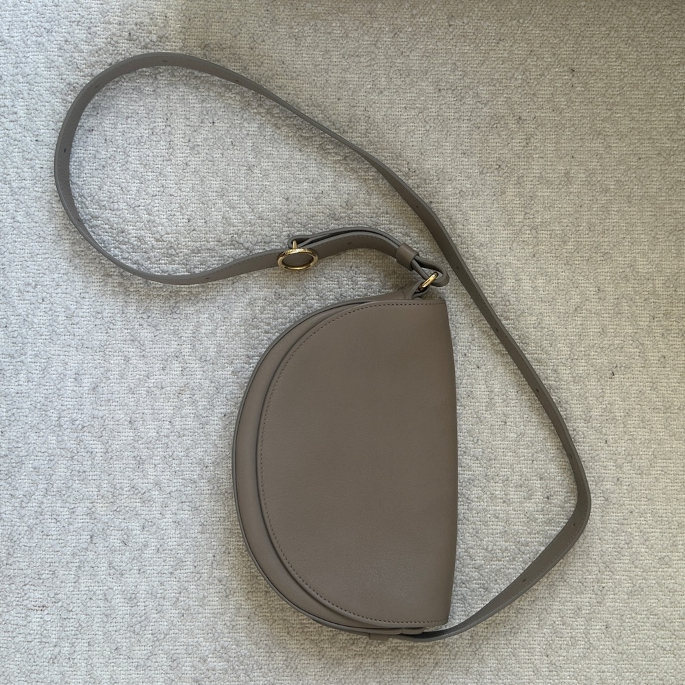 Cuyana Taupe Crossbody Bag